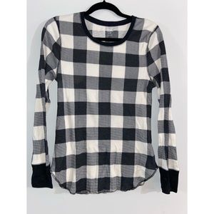 Black & White Plaid Long Sleeve